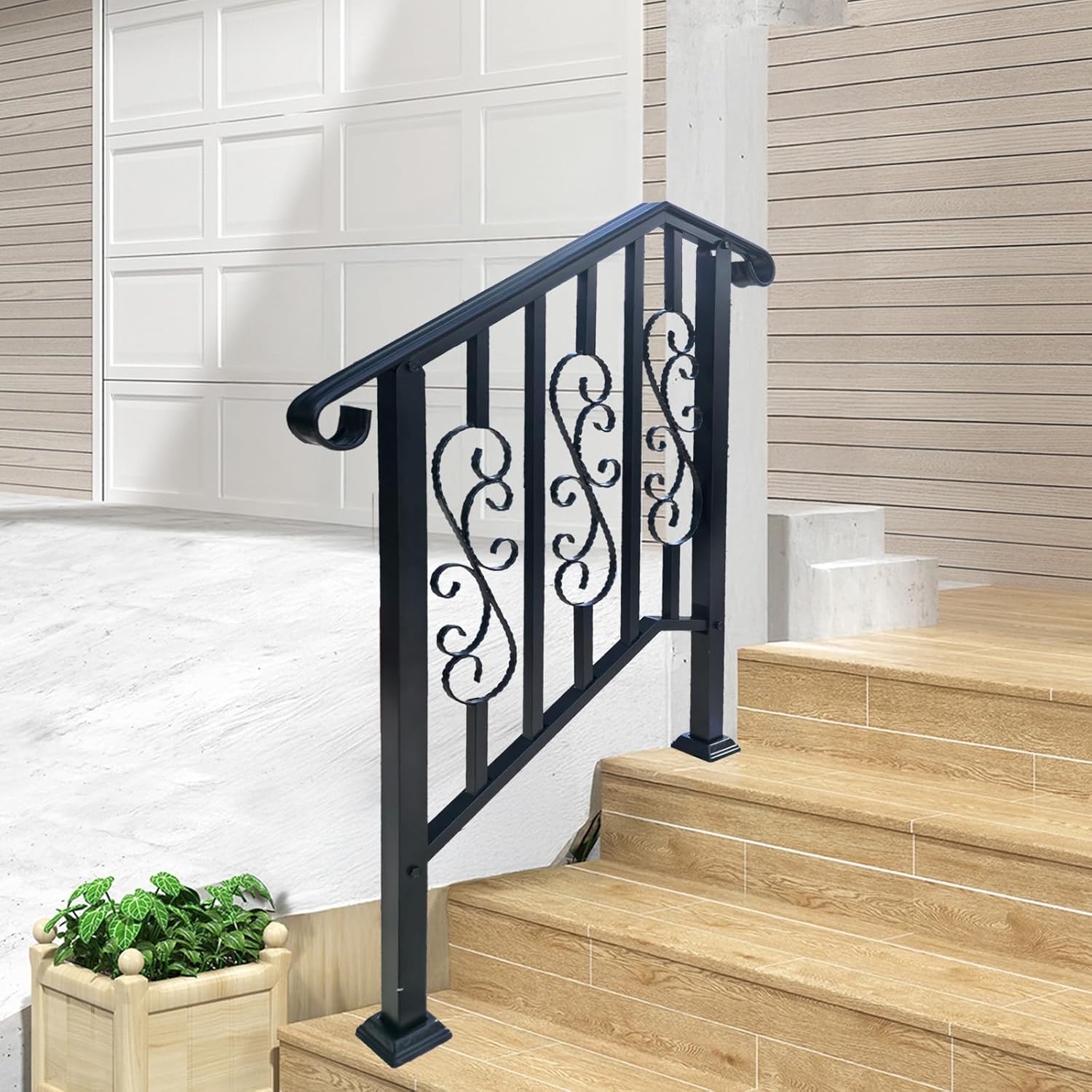 3-Step Outdoor Stair Railing