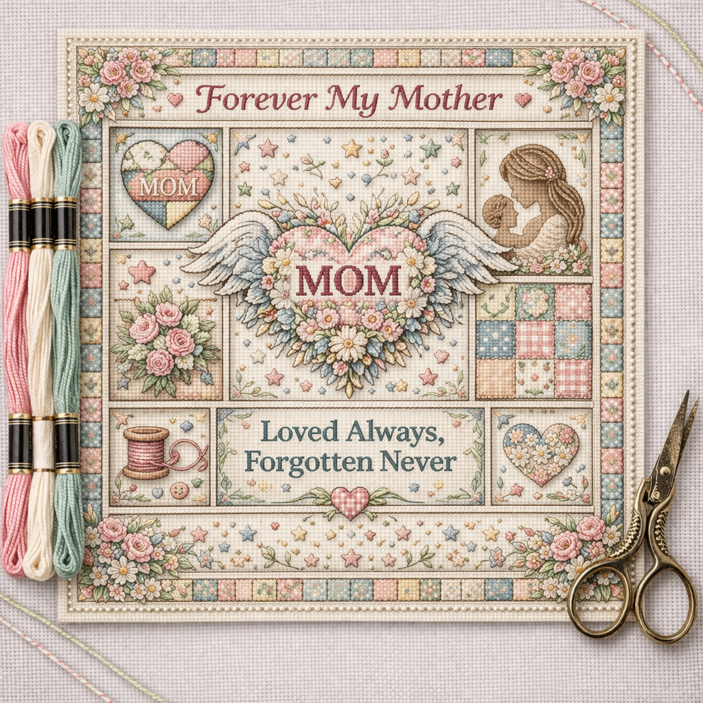 💖Last Day 60% OFF - Best Mom Ever Stamped Cross Stitch Kit