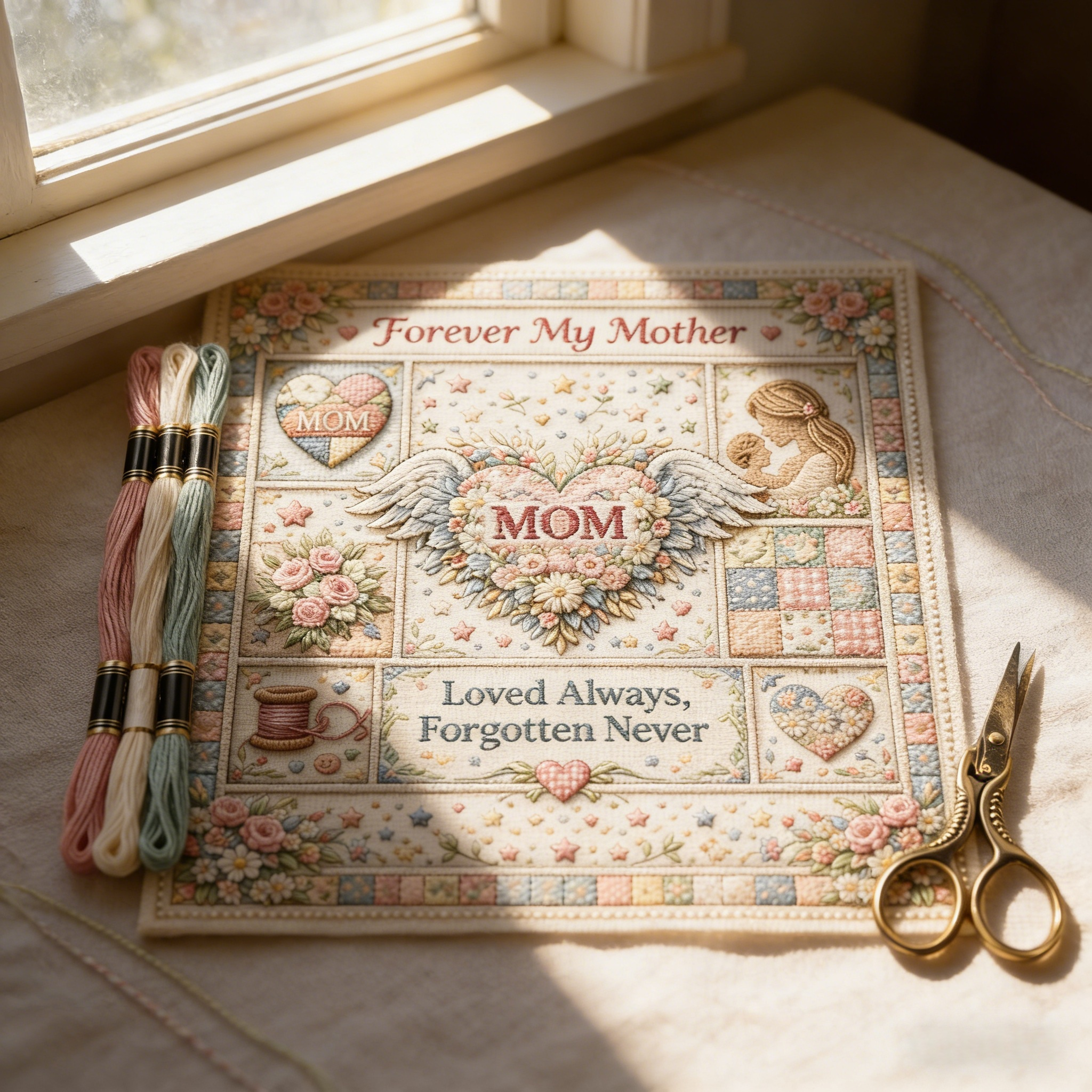 💖Last Day 60% OFF - Best Mom Ever Stamped Cross Stitch Kit
