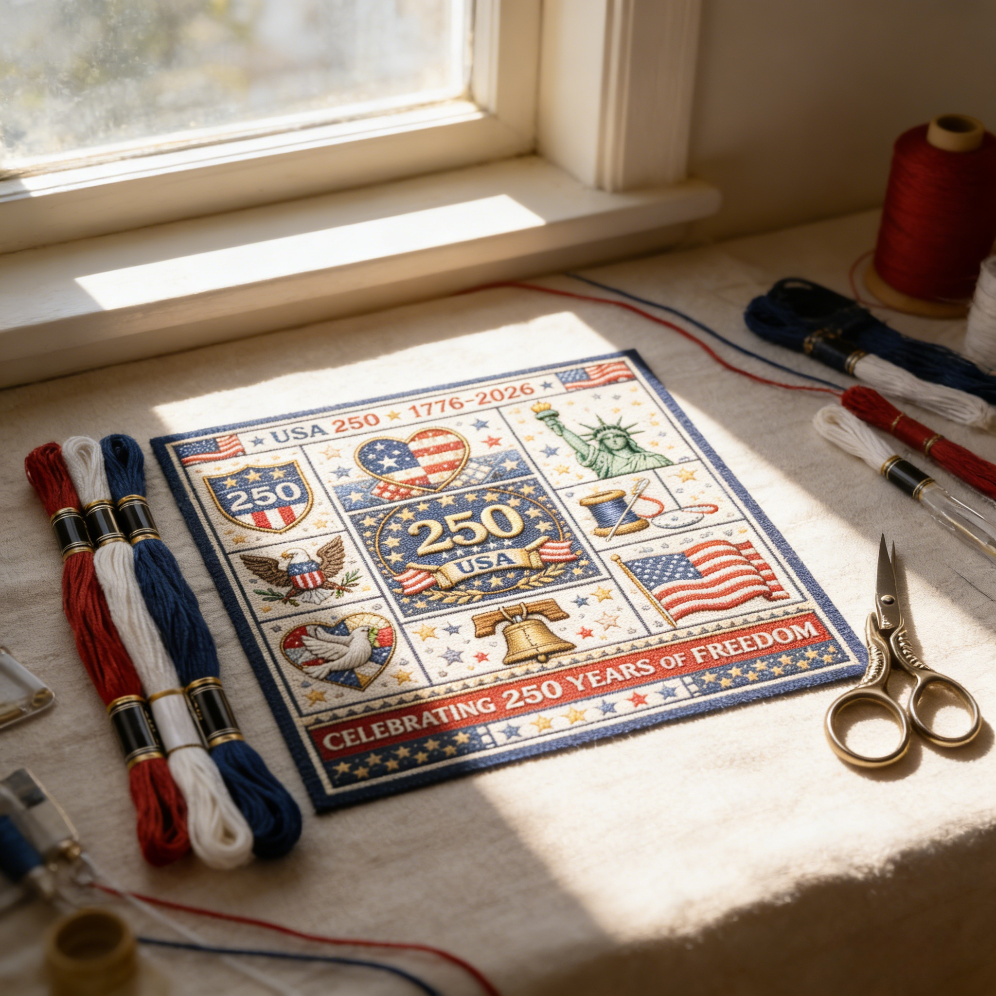 🔥Last Day 60% OFF - USA 250th Anniversary Cross Stitch Kit