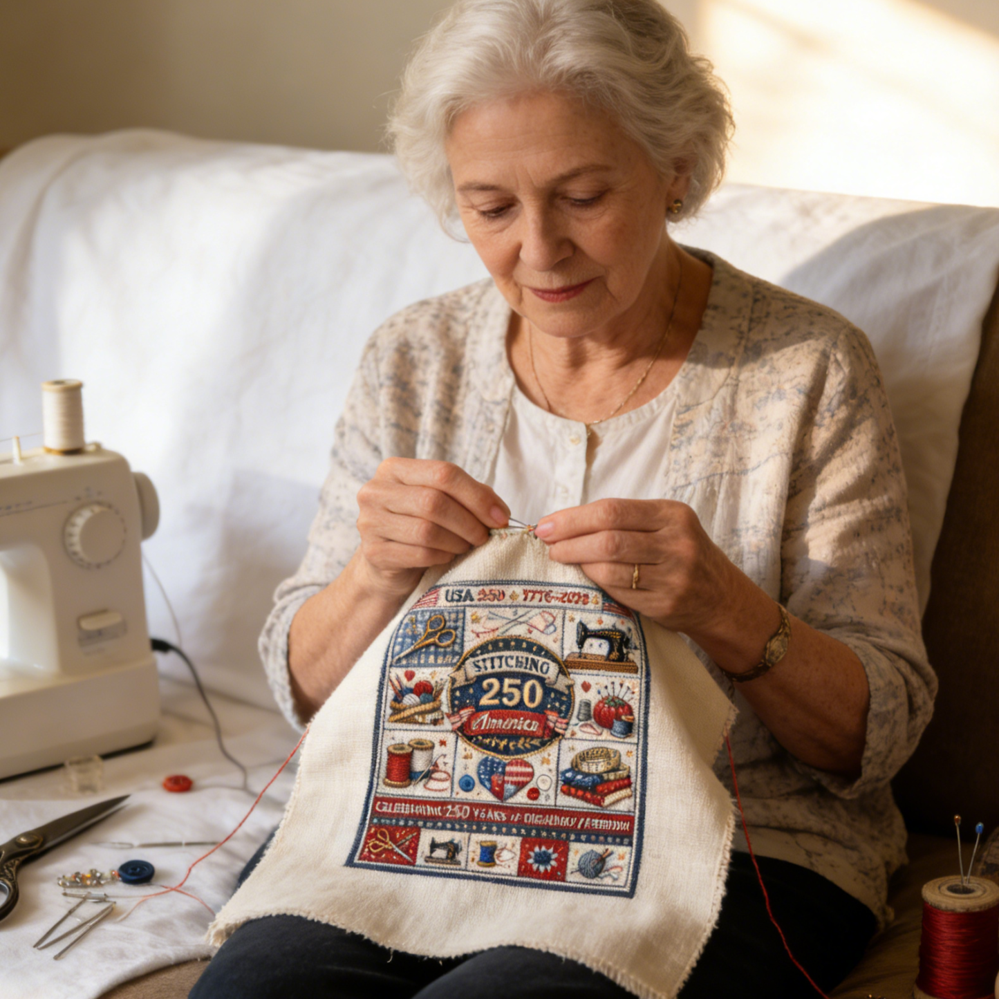💕Last Day 60% OFF - Stitching America 250 Cross Stitch Kit