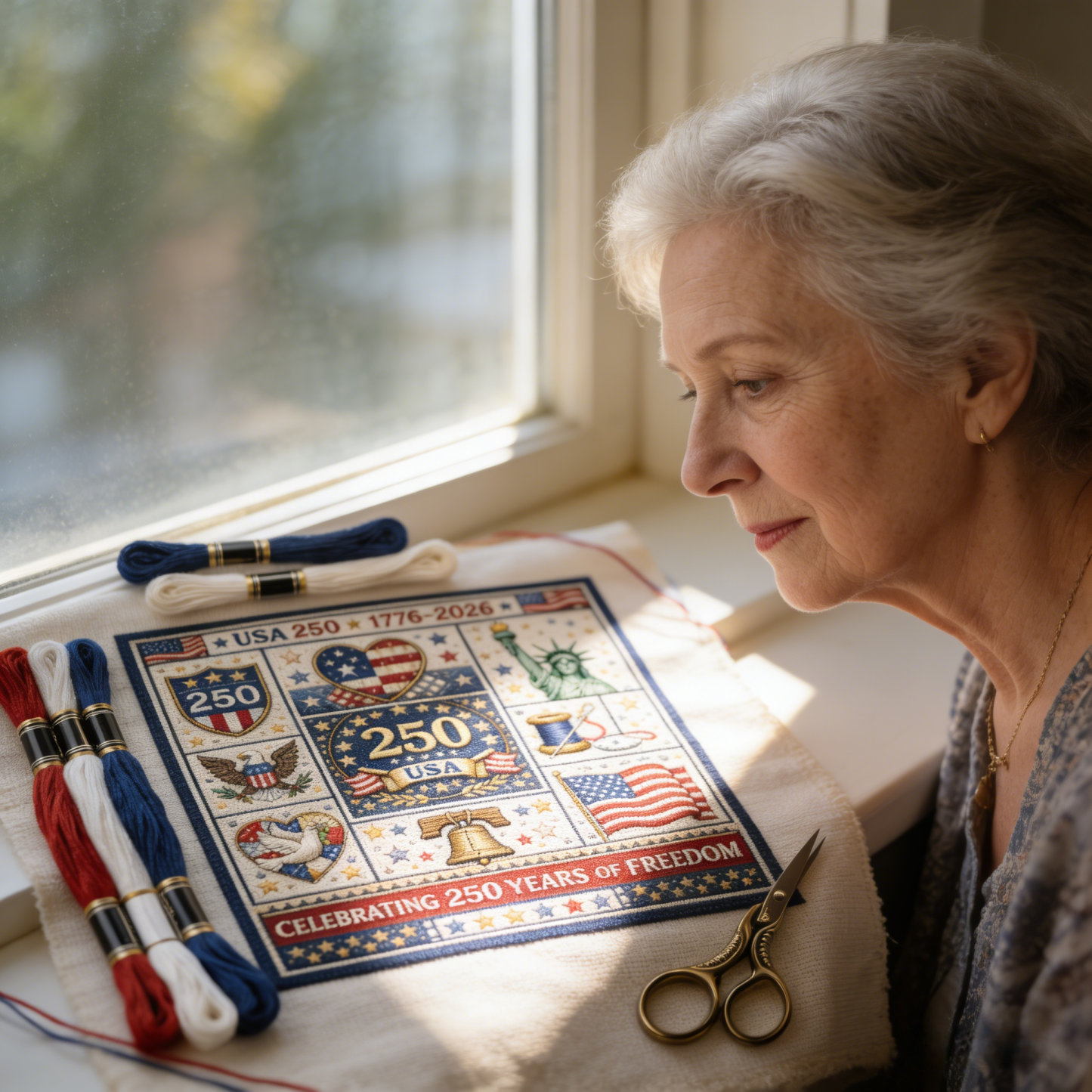 🔥Last Day 60% OFF - USA 250th Anniversary Cross Stitch Kit