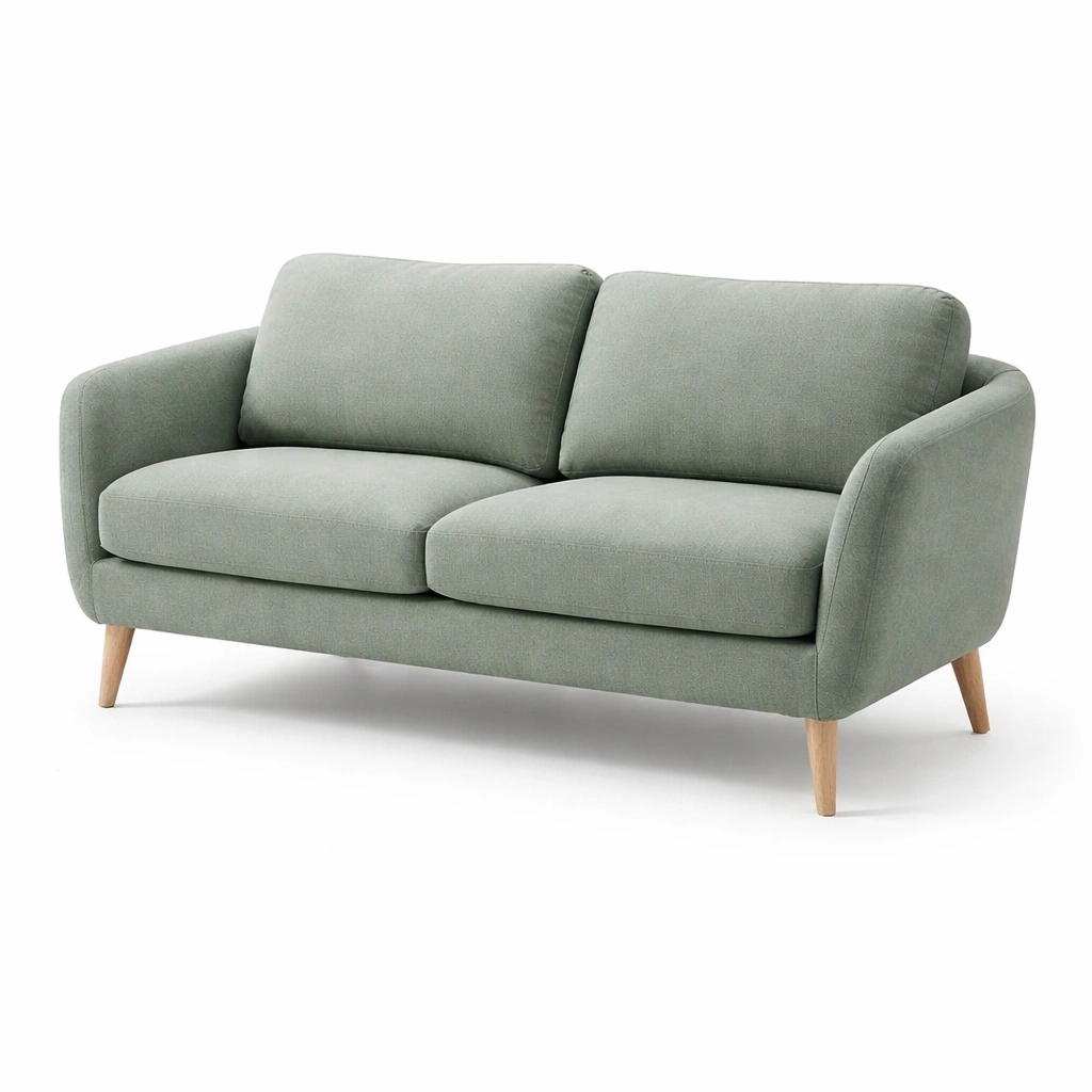 Sofa 2 Sitzer Gruen Stoff Modern-wrivora
