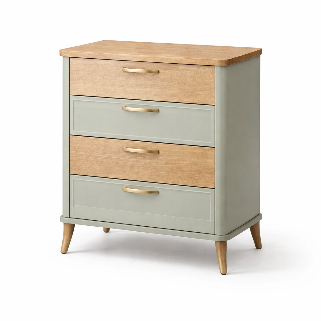 Kommode Gruen Holz Modern mit Schubladen-wrivora