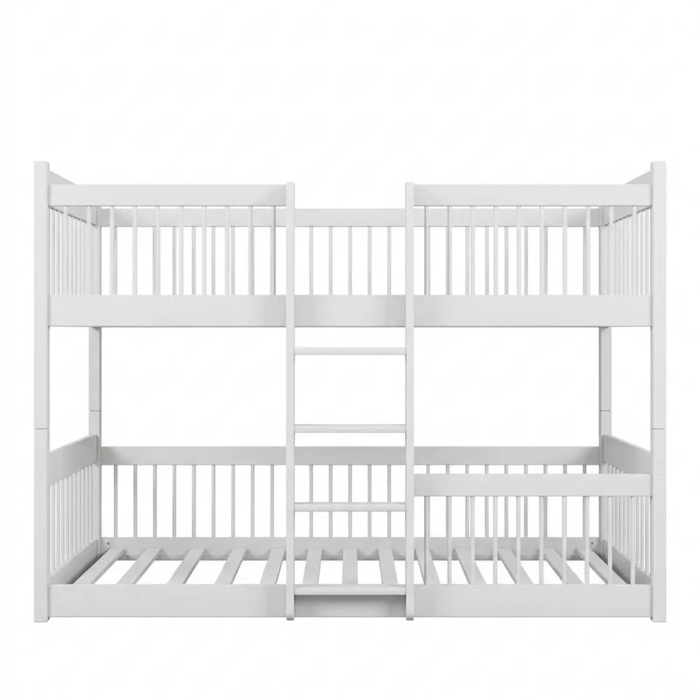 Flexibles Kinder-Etagenbett aus Kiefernholz mit abgerundeten Kanten