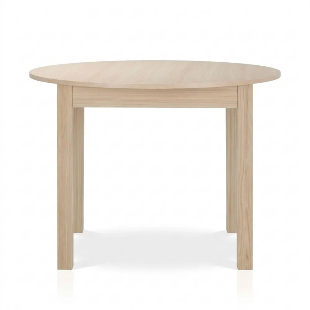 Moderner Runder Esstisch 100 cm ausziehbar bis 140 cm für 6 Personen