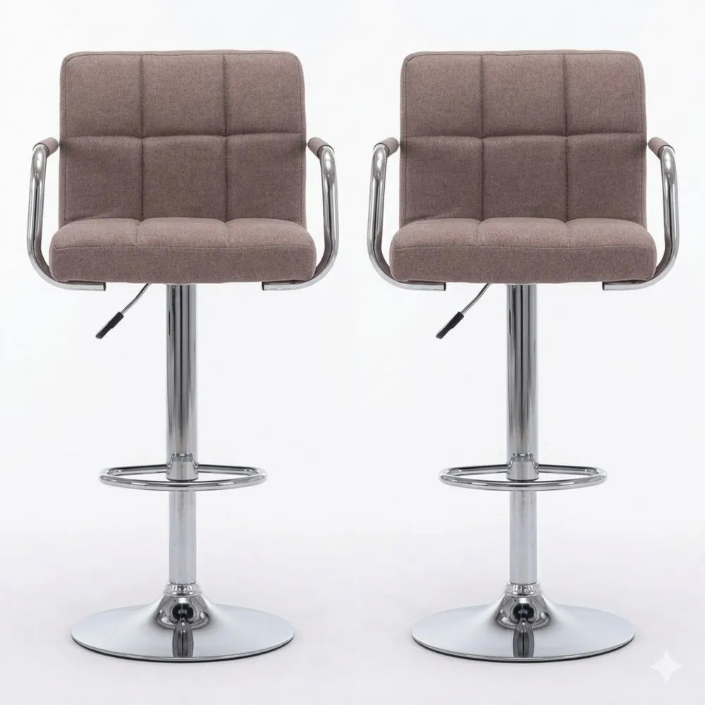 Barhocker-Set, 2 Stück, drehbar, höhenverstellbar, für Küche und Bar