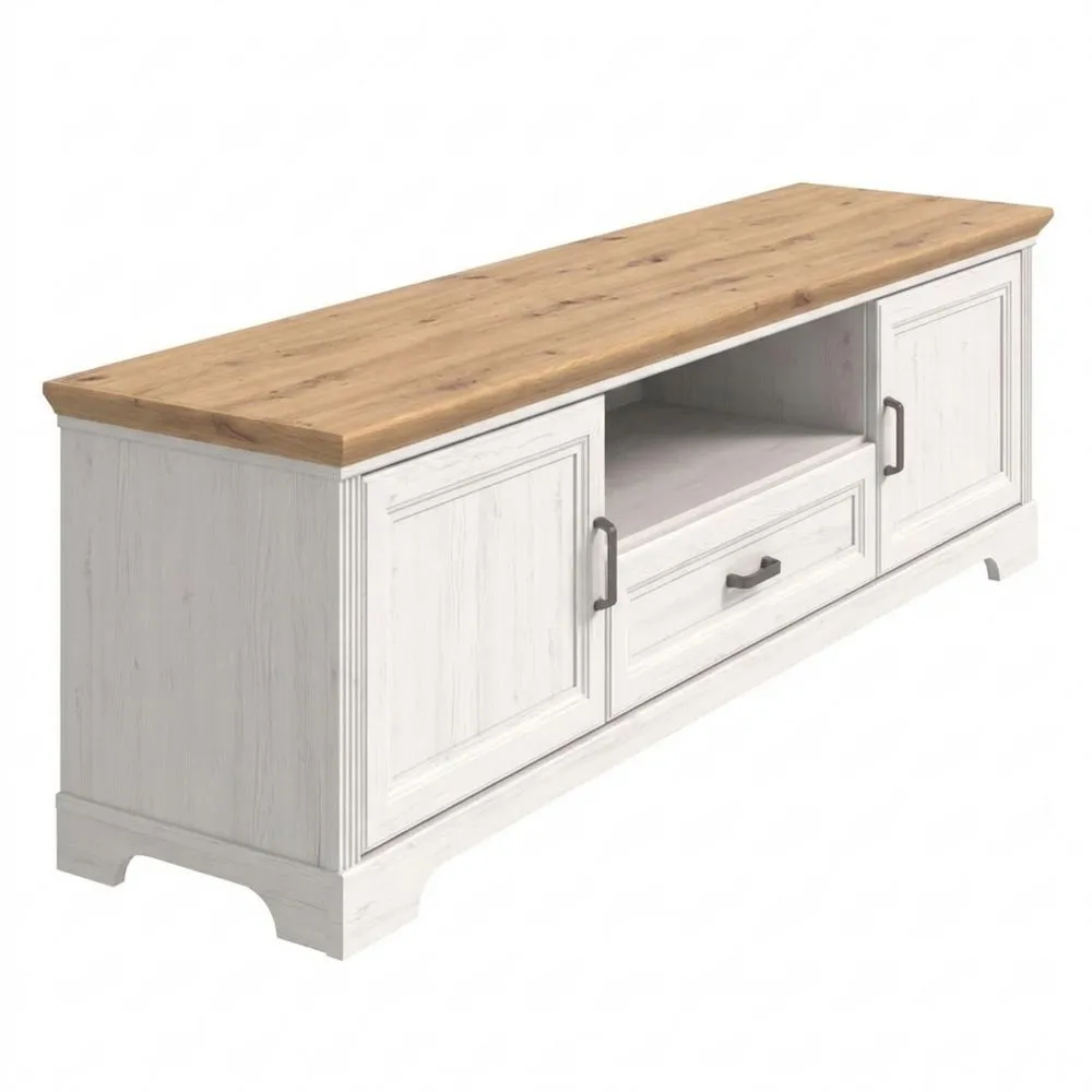Rustikales TV-Lowboard mit Schublade und Stauraum