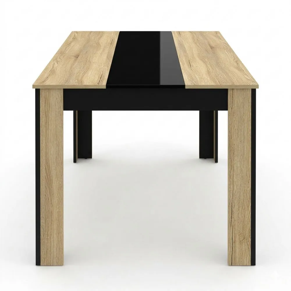 Moderner Esstisch für 8 Personen rechteckig in Schwarz