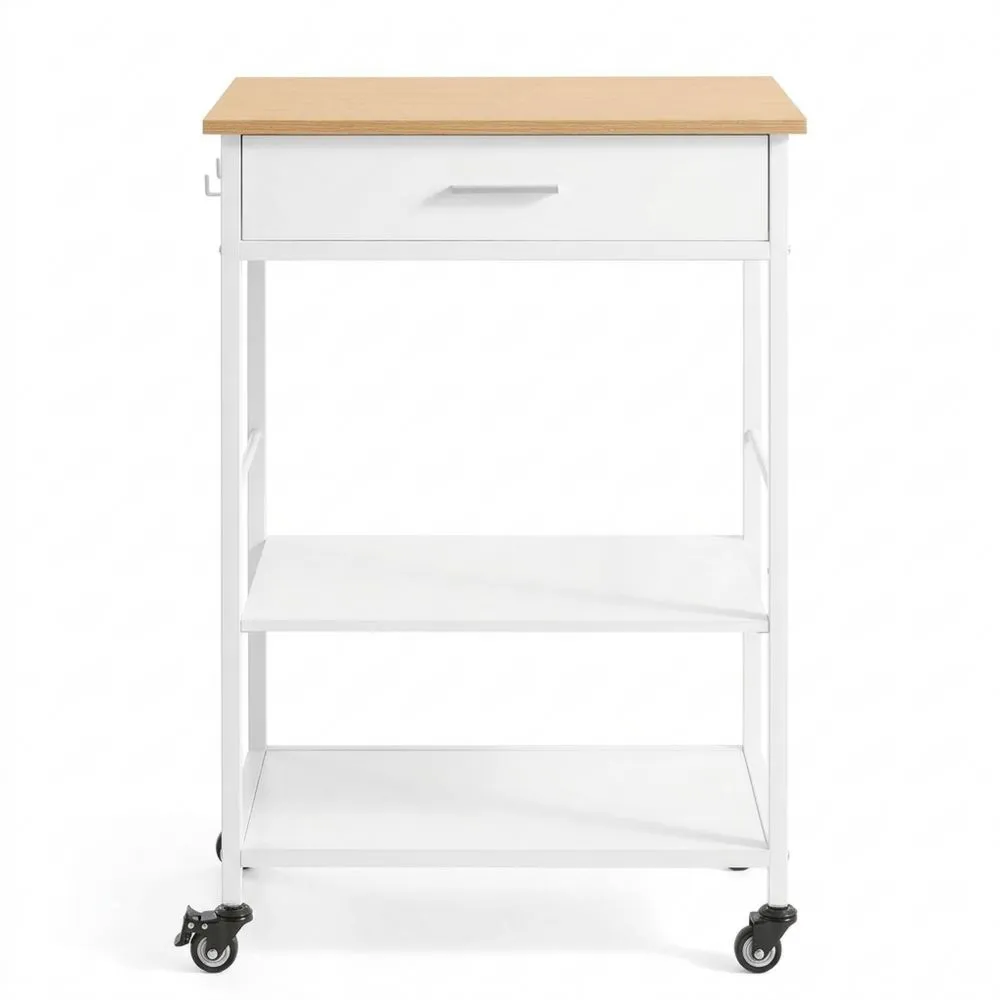 Moderner Küchenwagen mit Stauraum und Rollen, 47 x 60 x 90 cm