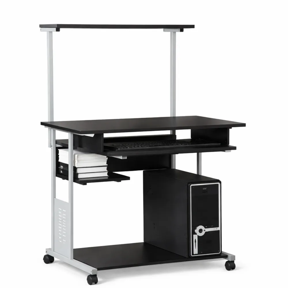 Scrivania da Ufficio con Ruote e Ripiani