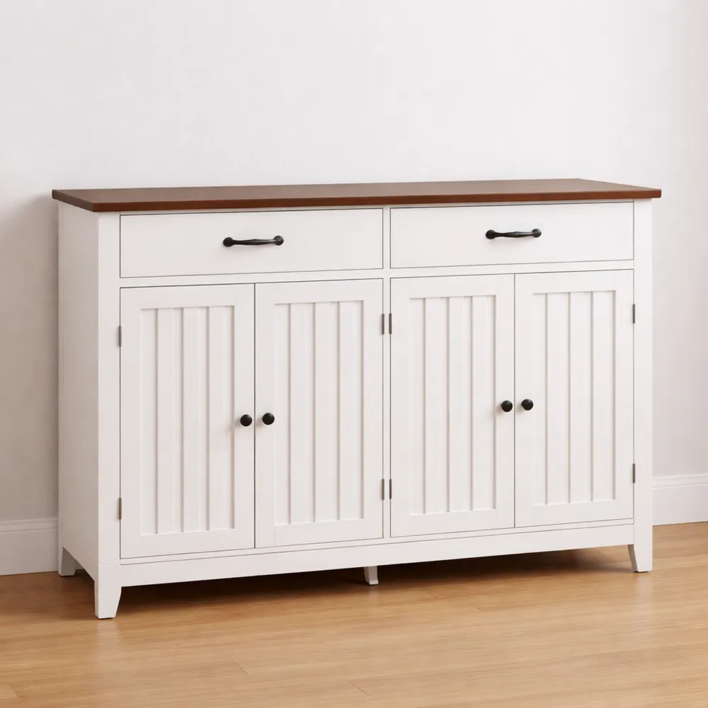 Mobile da Cucina con Piano, 4 Ante e 2 Cassetti, per Sala da Pranzo