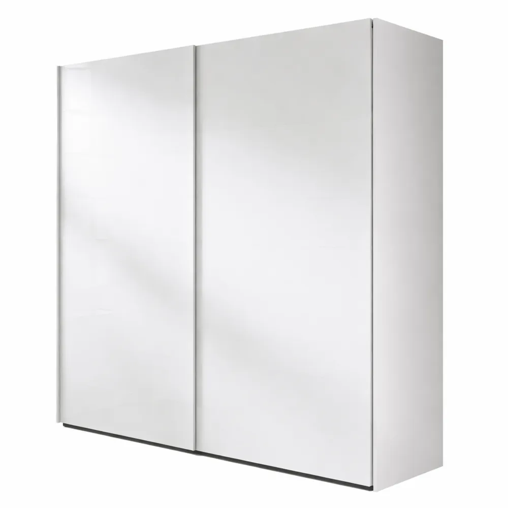 Armadio a 2 Ante Scorrevoli per Camera da Letto, 250x223x67 cm, Bianco Laccato