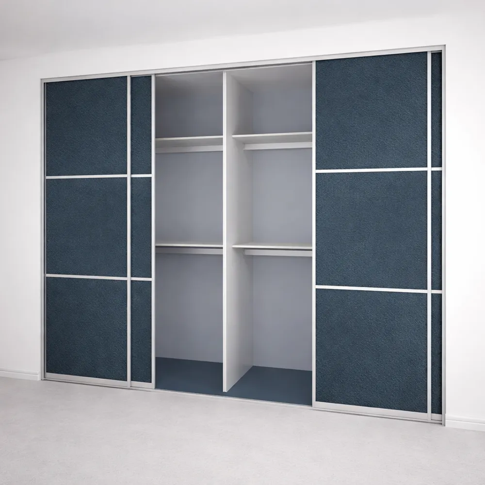 Porte scorrevoli personalizzabili per cabina armadio, altezza massima 304 cm, larghezza massima 278 cm