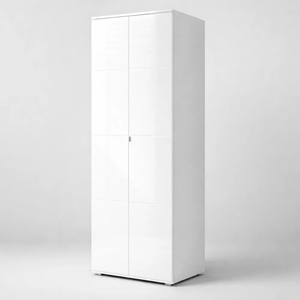 Armadio da ingresso elegante bianco lucido