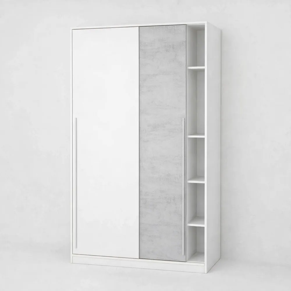 Armadio a 2 Ante per Camera da Letto con Appendiabiti e Ripiani