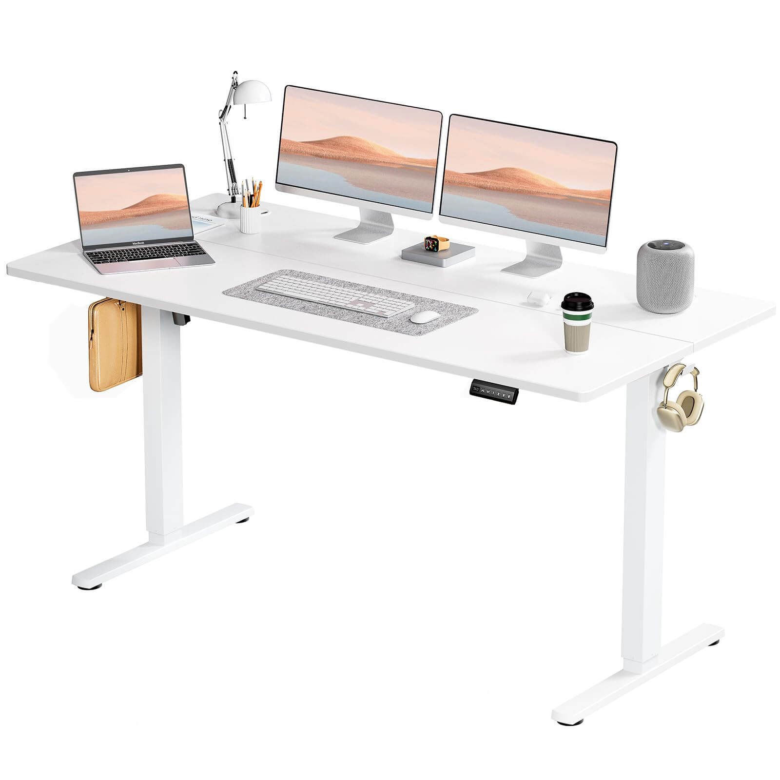 Electric Height Adjustable Standing Desk,Sit to Stand Ergonomic Computer Desk