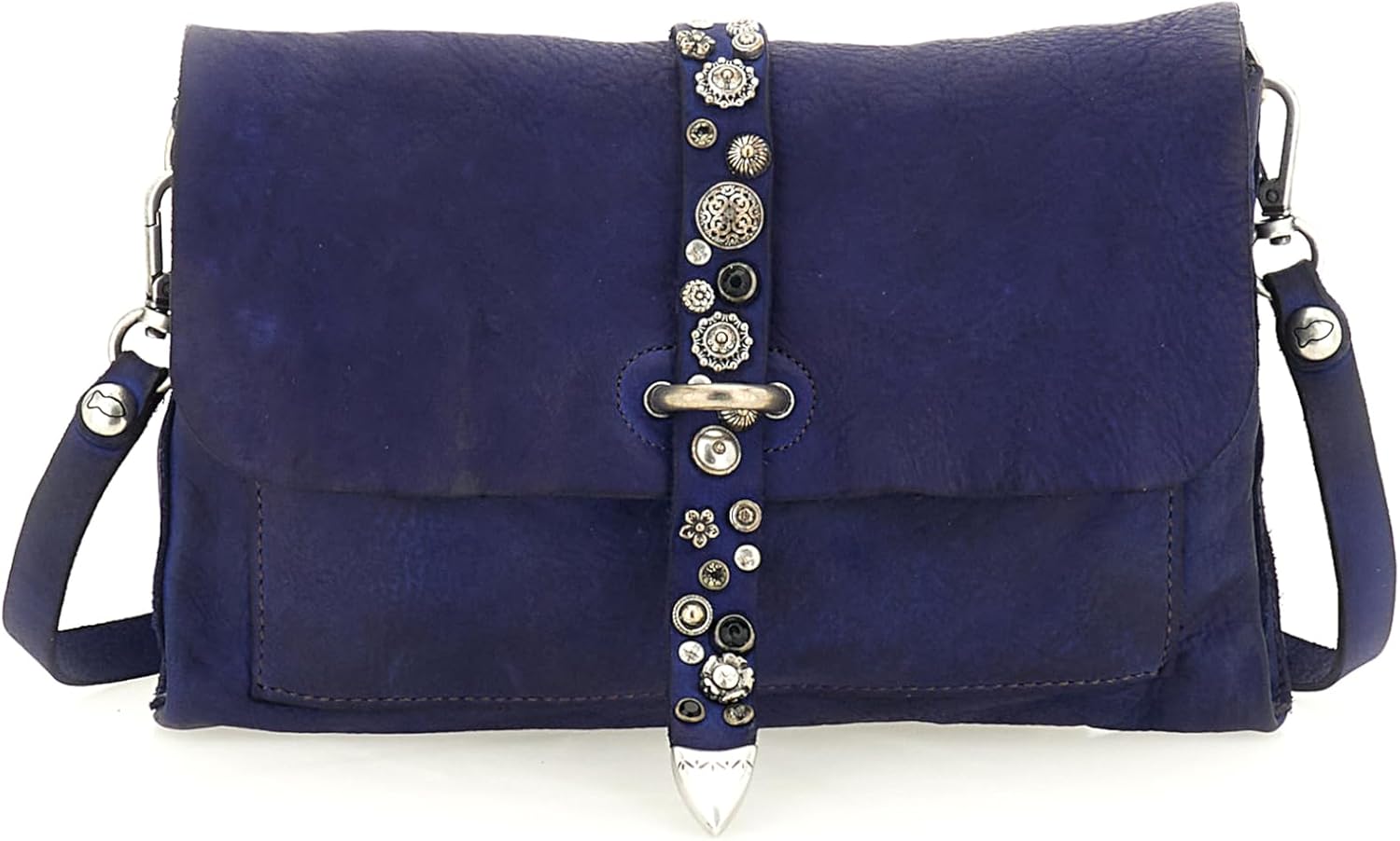 Campomaggi - Porte monnaie Cefalù - Petit portefeuille cuir avec fermeture bouton-Matiiloft