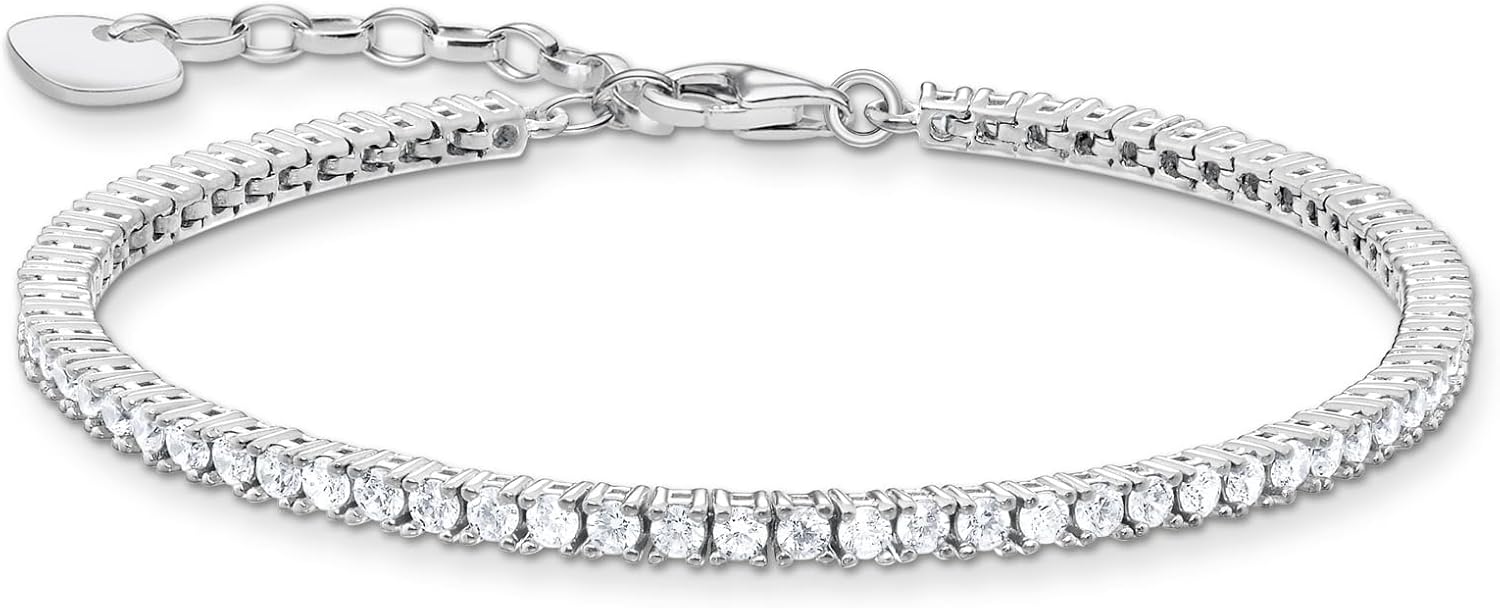 Thomas Sabo Bracelet rivière - Bracelet tennis argent sterling 925 avec oxyde de zirconium-Matiiloft