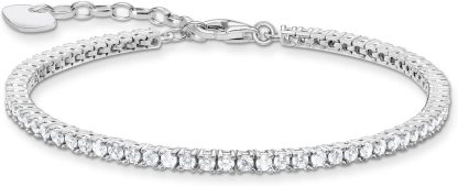 Thomas Sabo Bracelet rivière - Bracelet tennis argent sterling 925 avec oxyde de zirconium-Matiiloft
