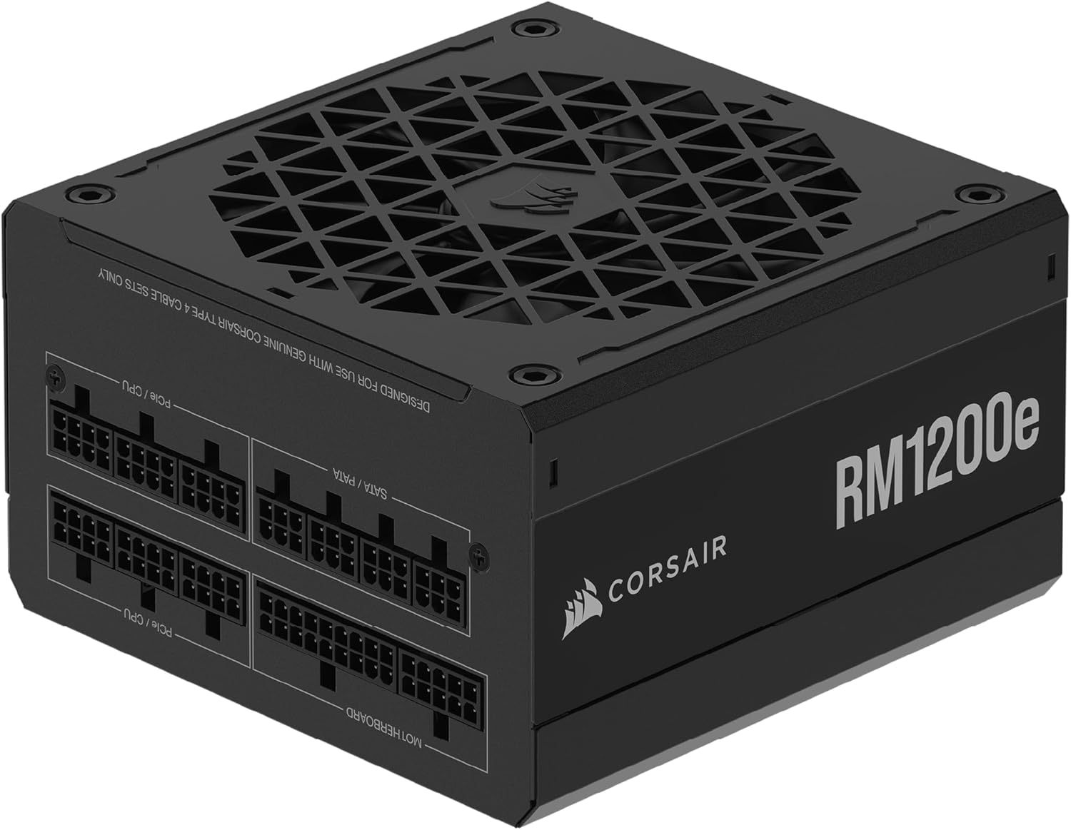 CORSAIR RM1200e 2023 - Alimentation ATX 1200 watts modulaire - PCIe 5 1 ATX 3 1 - Câble 12V 2x6 noir-Matiiloft