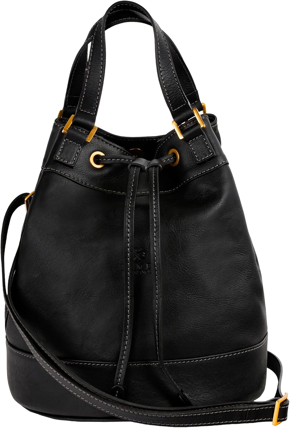 Sac seau Time Resistance en cuir pleine fleur - Cabas italien femme - Cordon de serrage-Matiiloft