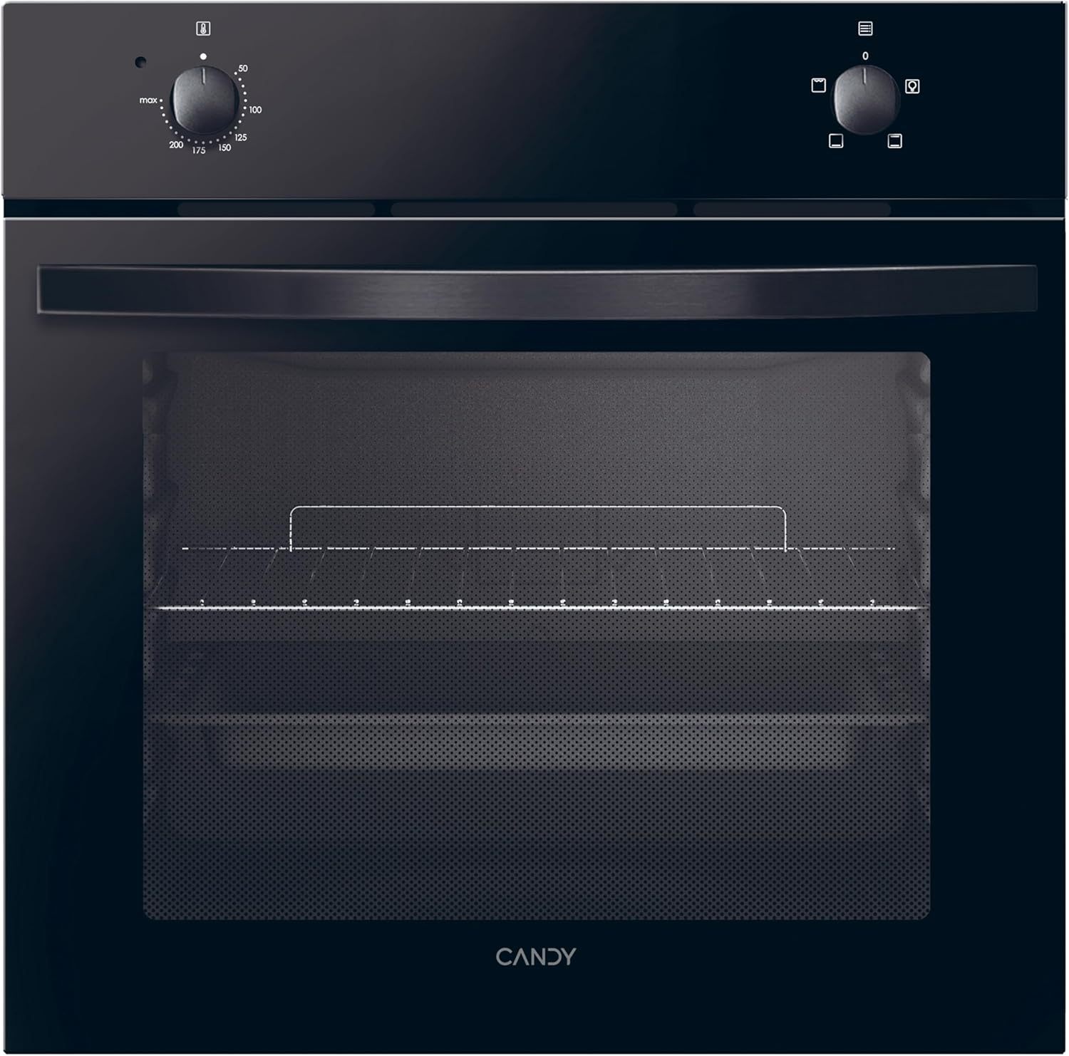 Four Encastrable Candy FIDC N100 Noir - Four Électrique 70 L Émail Lisse avec 3 Modes de Cuisson-Matiiloft