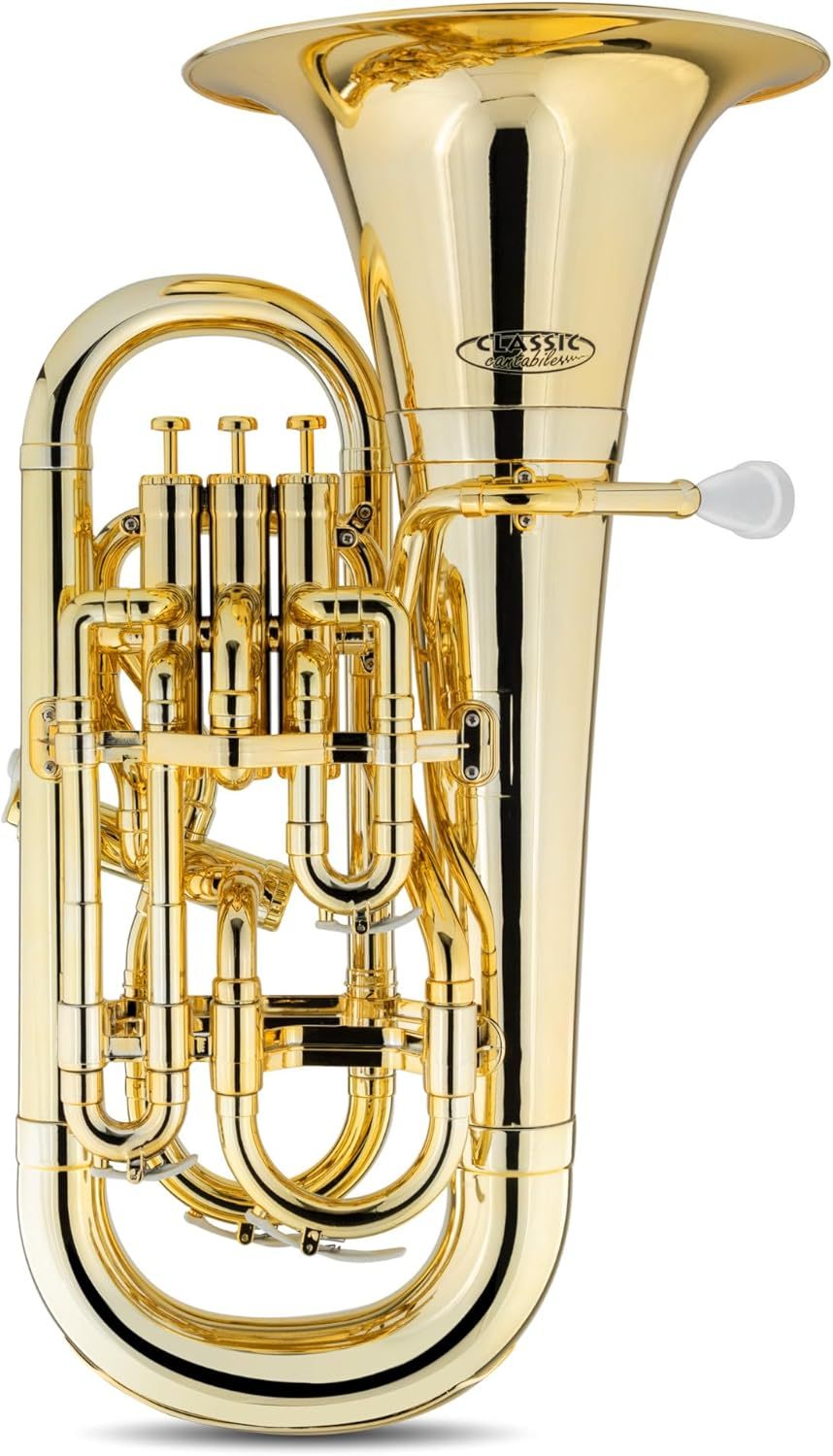 Classic Cantabile MardiBrass Euphonium Bb Doré - Euphonium plastique 4 pistons aluminium 2,2 kg avec embouchure et housse-Matiiloft