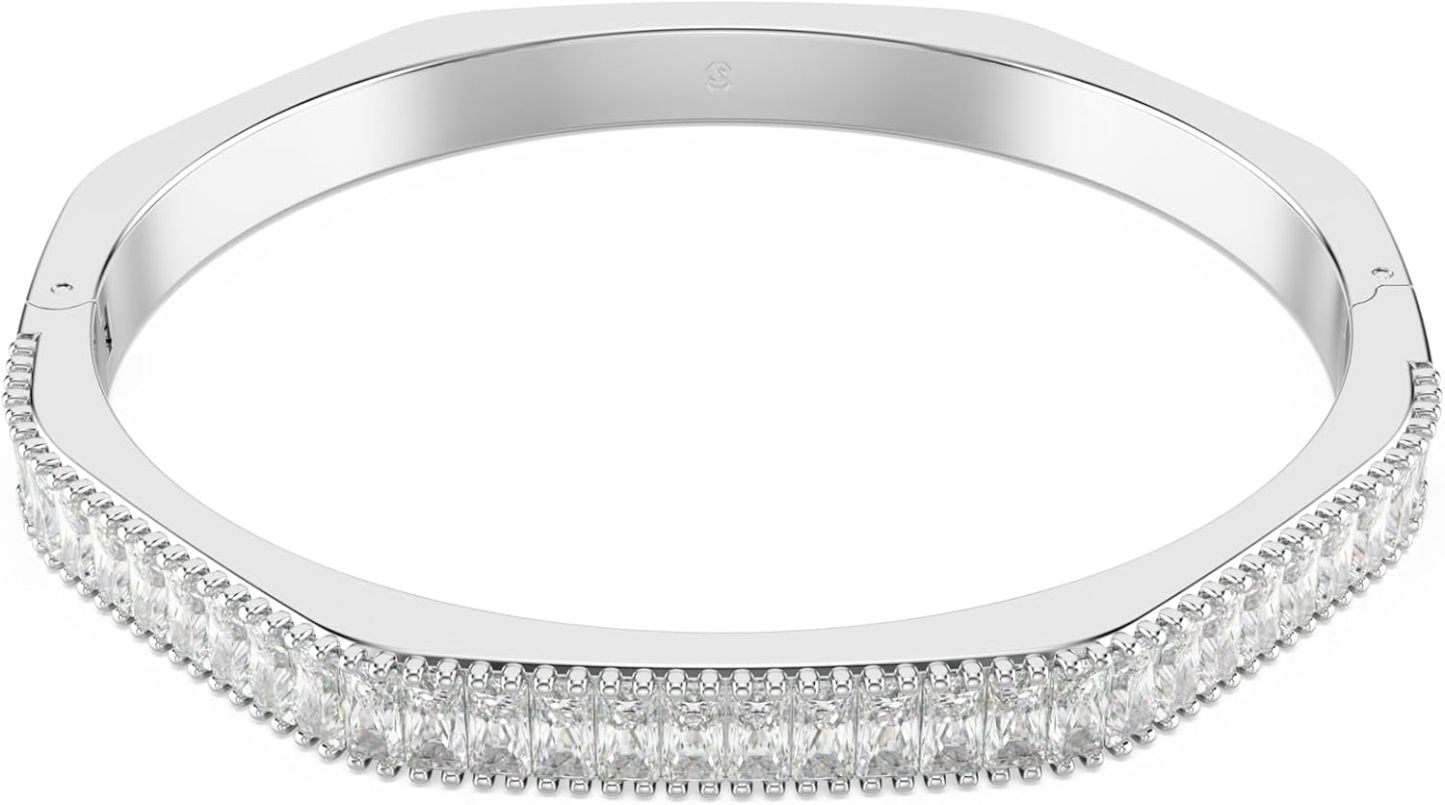 Swarovski Matrix Collection Bangle - Bracelet jonc femme plaqué rhodium avec zirconia cubique-Matiiloft
