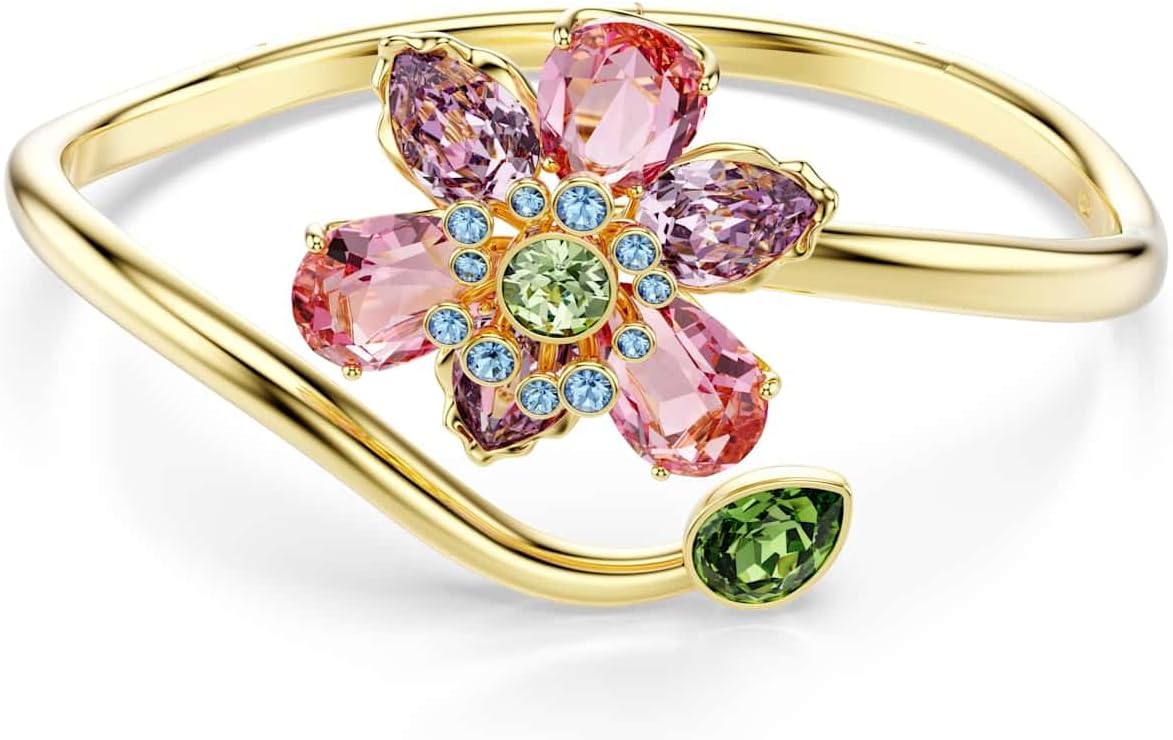 Swarovski Idyllia Collection - Bracelet femme plaqué or avec cristaux et fermeture Wonderclick-Matiiloft