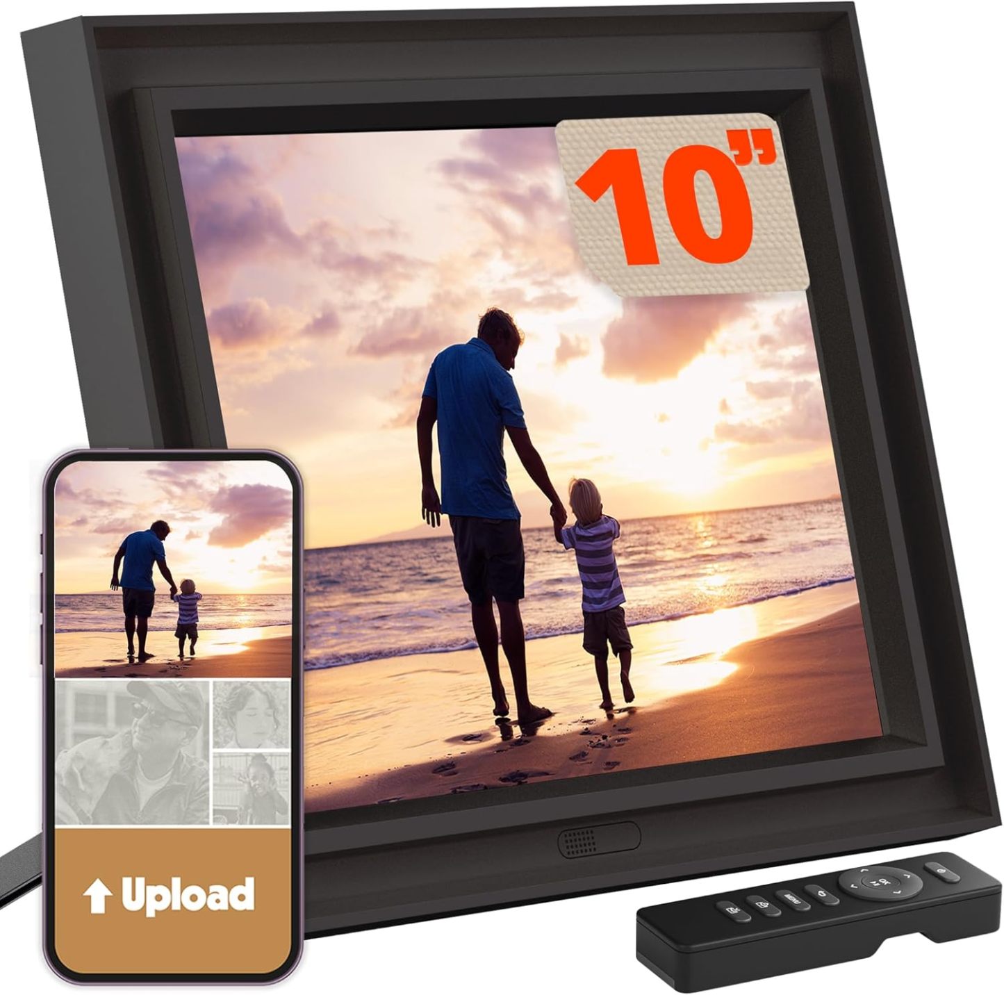 Cadre photo numérique Pix Star Lux 10,4 pouces - Wi Fi - Cloud illimité - 16 Go - Noir-Matiiloft