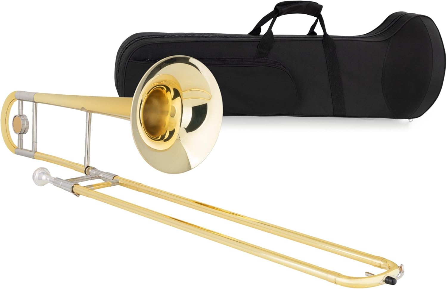 Classic Cantabile TP 42 - Trombone ténor accordage Bb en laiton - Coulisse maillechort avec étui embouchure et chiffon de nettoyage-Matiiloft