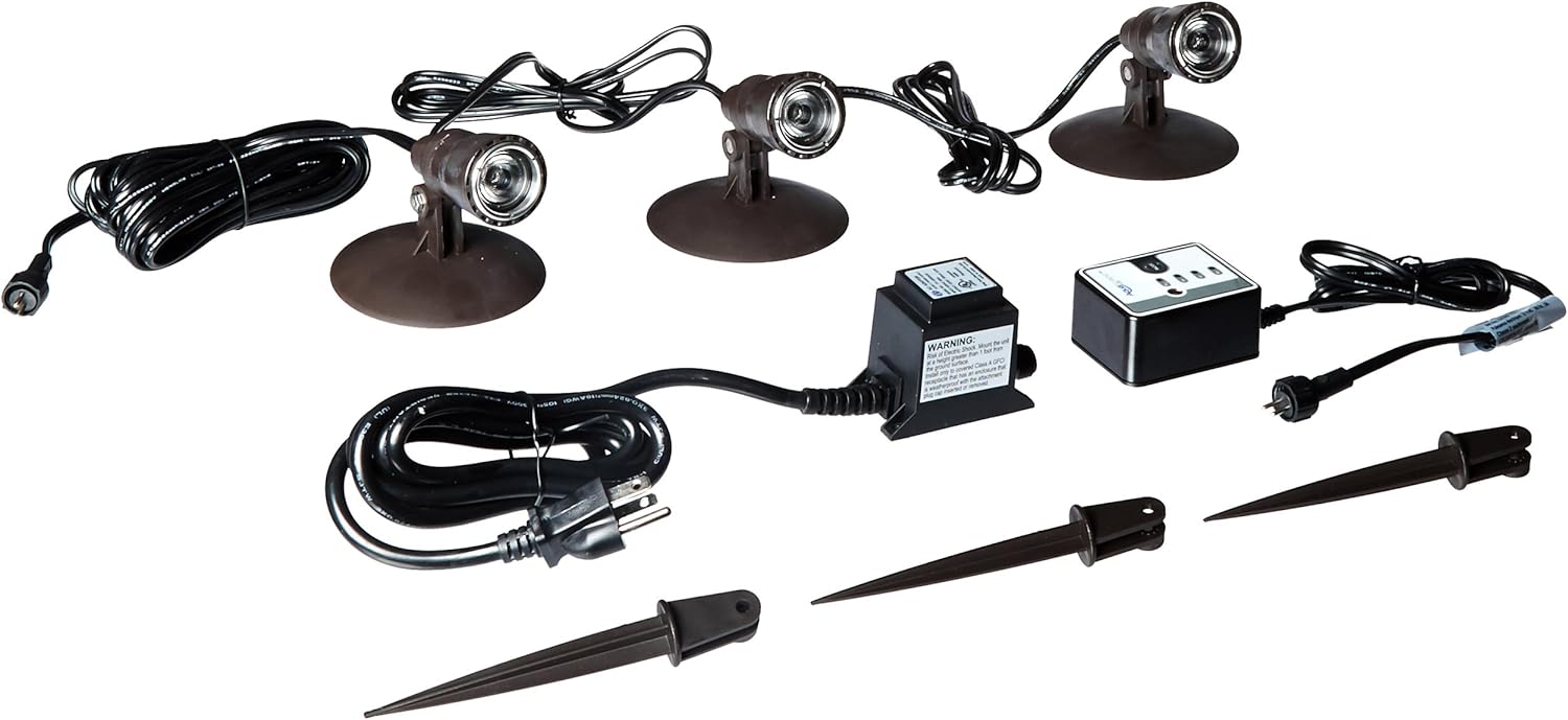 Spot LED submersible décoratif pour aquarium fontaine bassin - Lampe étanche noire - Style jardin-Matiiloft