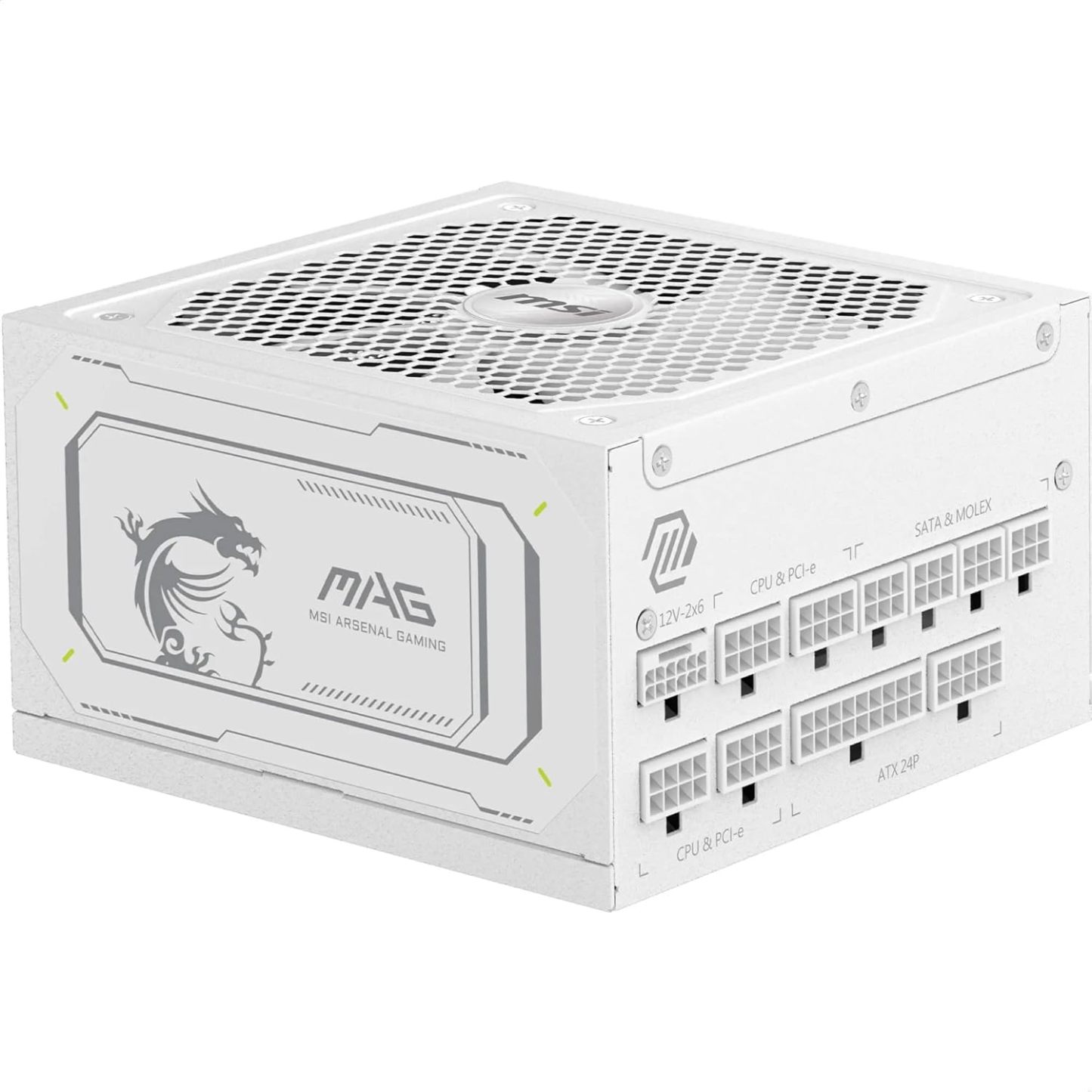 MSI MAG A1000GL PCIE5 White - Alimentation ATX 1000 watts - 80 Plus Gold - Câbles blancs modulaires-Matiiloft