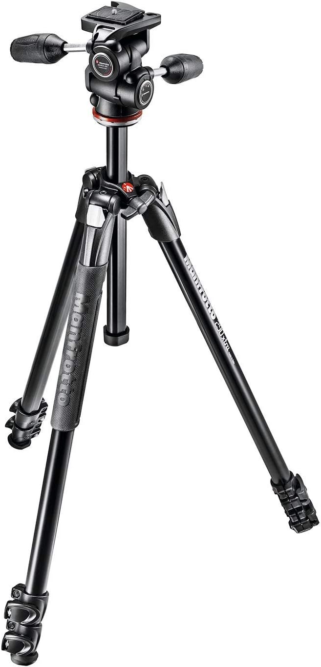 Trépied Manfrotto MK290XTA3 3W Aluminium Noir - Trépied Photo Portable Réglable avec Tête Panoramique pour Appareil Photo-Matiiloft