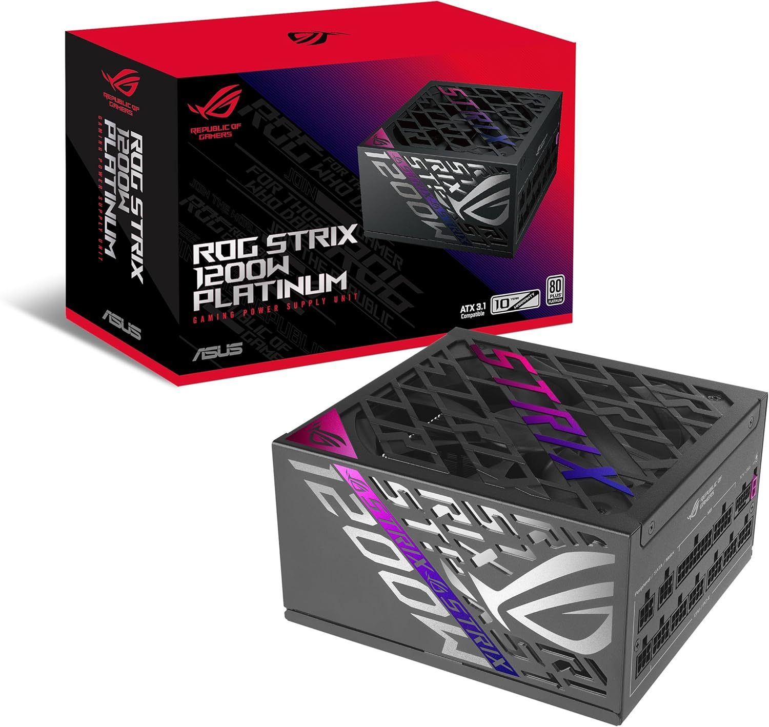 ASUS ROG Strix 1200W Platinum - Alimentation ATX modulaire - ATX 3 1 PCIe 5 1 - GPU First IVS-Matiiloft
