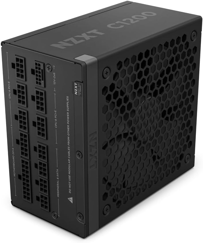 NZXT C1200 Gold ATX 3 1 - Alimentation PC 1200 watts modulaire - 80 Plus Gold - Connecteur 12V 2x6 noir-Matiiloft