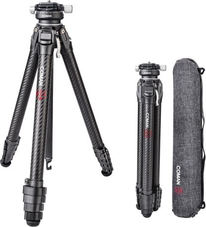 Trépied COMAN Zero Y Fibre de Carbone - Trépied Photo Vidéo Léger avec Rotule Panoramique 360 et Compatibilité Arca Swiss-Matiiloft