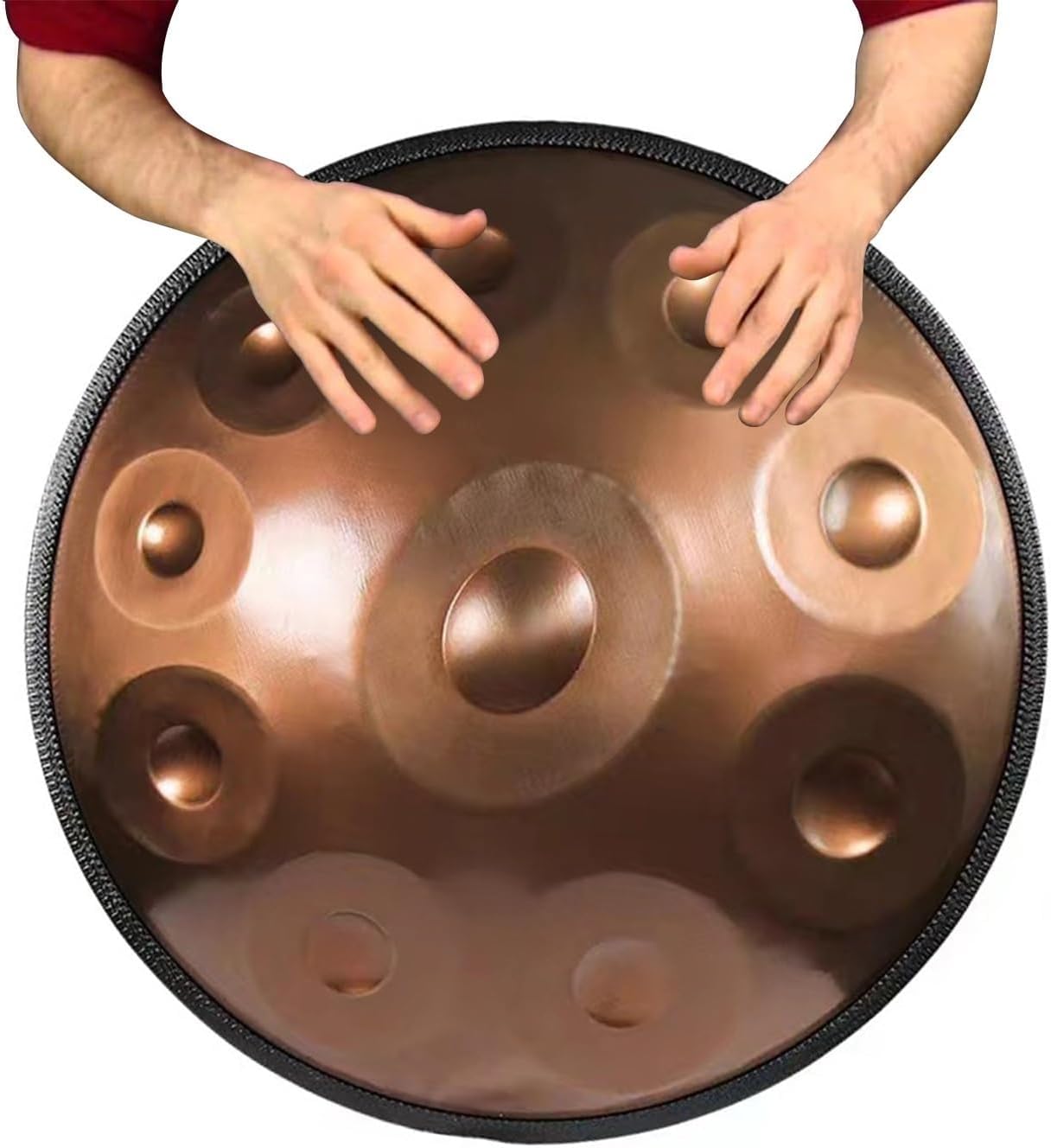 Tambour Handpan PAUANI 22 Pouces Ré Kurde Mineur 10 Notes - Instrument de Percussion en Acier 440 Hz pour Musique et Relaxation-Matiiloft