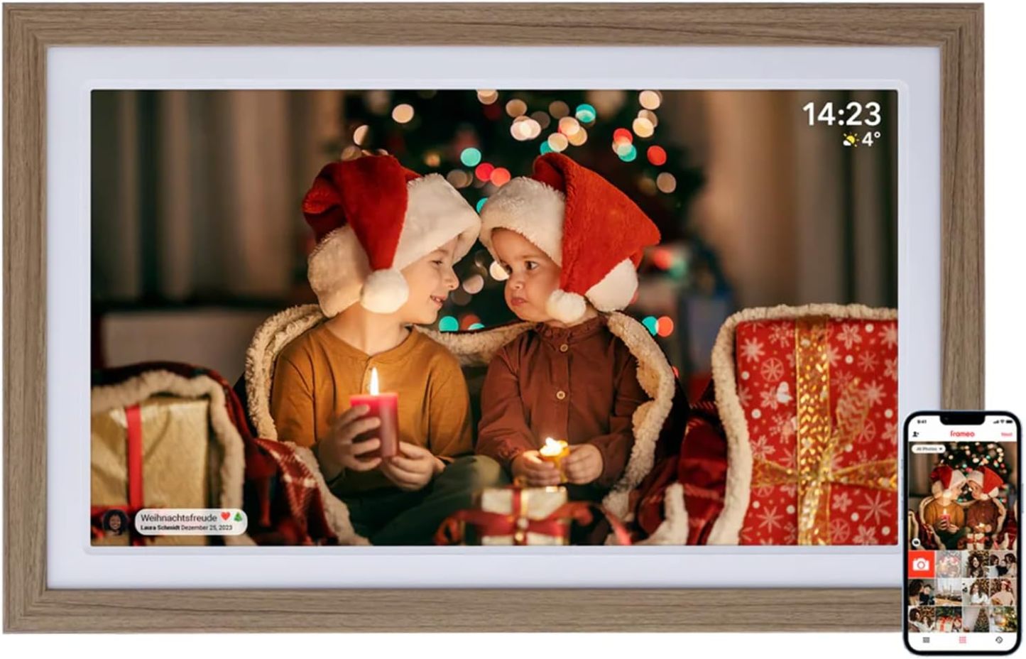 Rollei Smart Frame WiFi 212 cadre photo numérique 21 pouces - Frameo 1080p IPS tactile - 32 Go chêne-Matiiloft