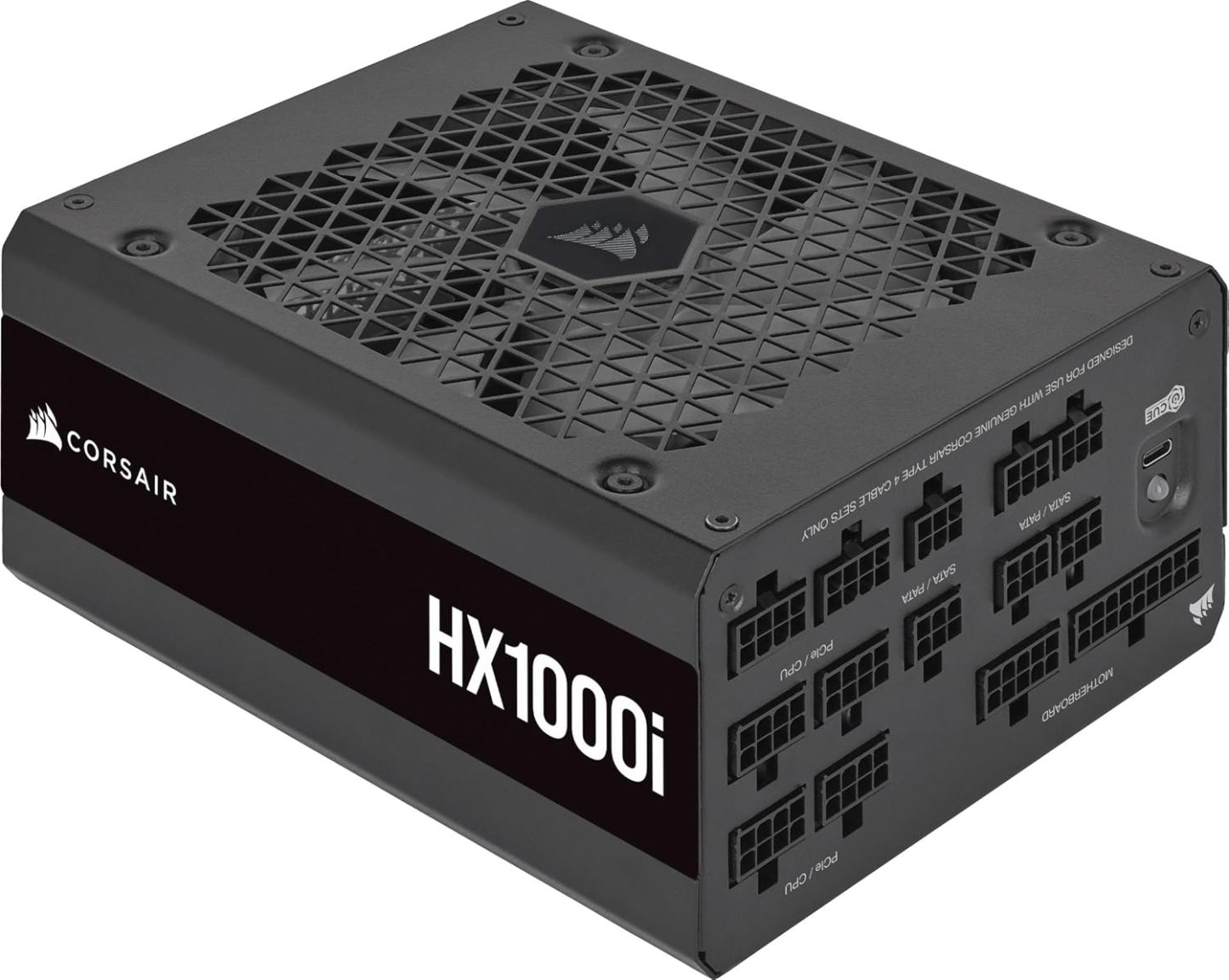 Corsair HX1000i - Alimentation ATX 1000 watts modulaire - 80 Plus Platinum - Compatible iCUE - Noir-Matiiloft