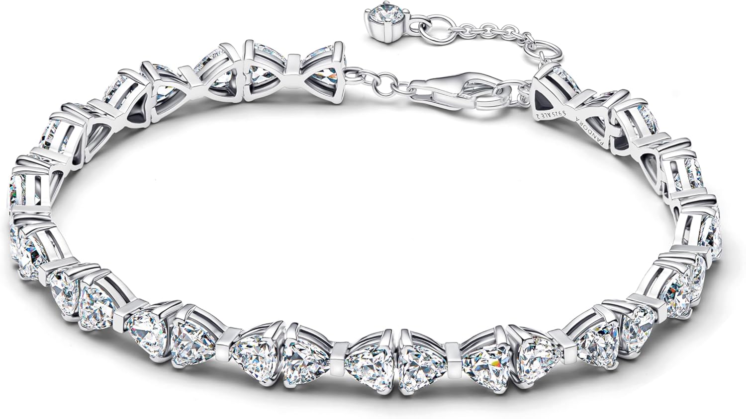 PANDORA Timeless 594262C01 - Bracelet chaîne argent sterling avec zircone et fermoir homard-Matiiloft