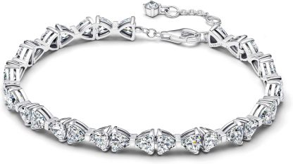 PANDORA Timeless 594262C01 - Bracelet chaîne argent sterling avec zircone et fermoir homard-Matiiloft