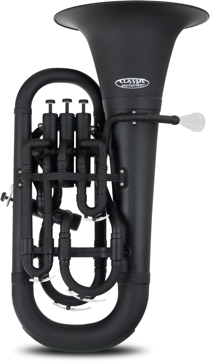 Classic Cantabile MardiBrass Euphonium Bb Noir Mat - Euphonium plastique léger 4 pistons aluminium avec embouchure housse et kit nettoyage-Matiiloft