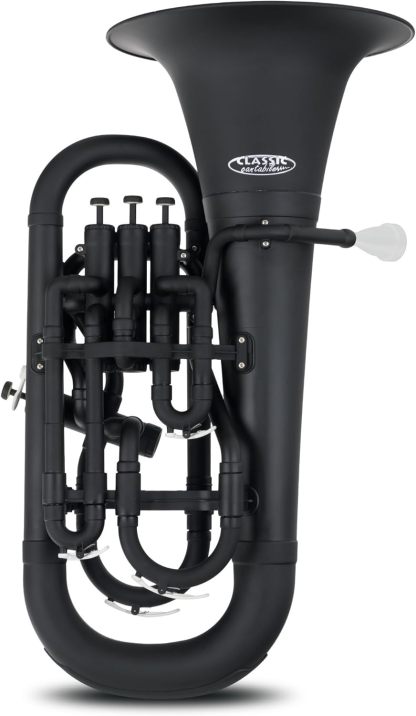 Classic Cantabile MardiBrass Euphonium Bb Noir Mat - Euphonium plastique léger 4 pistons aluminium avec embouchure housse et kit nettoyage-Matiiloft