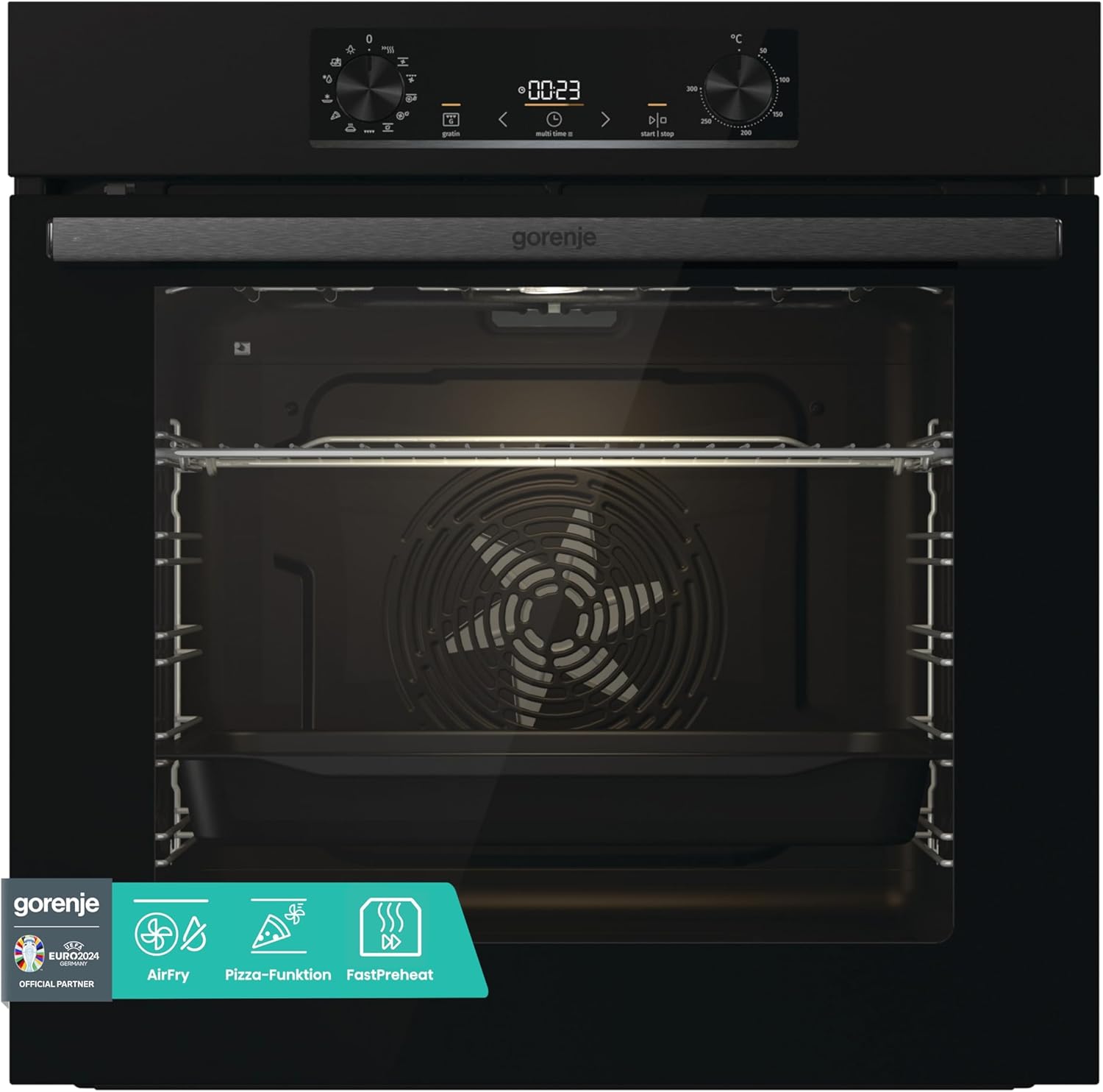 Four Encastrable Gorenje BPS 6737 E02B Noir - Four 77 L Pyrolyse AirFry ExtraSteam PizzaMode Sécurité Enfant-Matiiloft