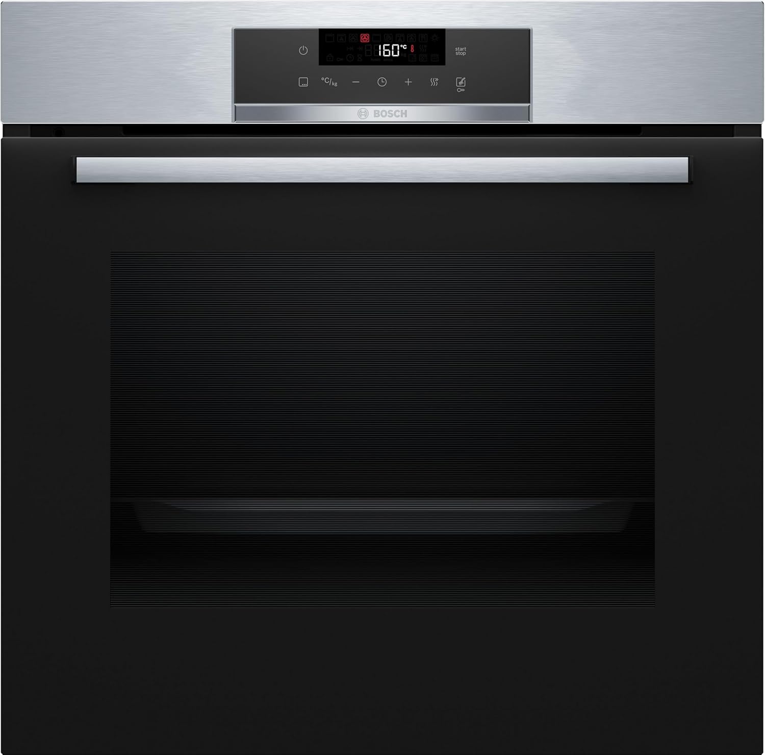 Four Encastrable Bosch HBA171BS4F Série 2 Inox Gris - Four Pyrolyse Convection Grill Contrôle Tactile Sécurité Enfant-Matiiloft