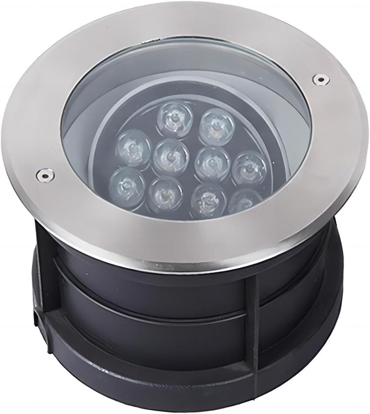 Spot extérieur encastré rouge 12 W - projecteur souterrain étanche à angle réglable pour étang jardin et usage sous l'eau-Matiiloft