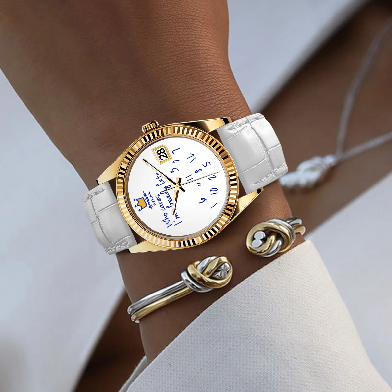 OROLOGIO EONDATE CLASSIC IN PELLE  36 mm, Estro Dorato