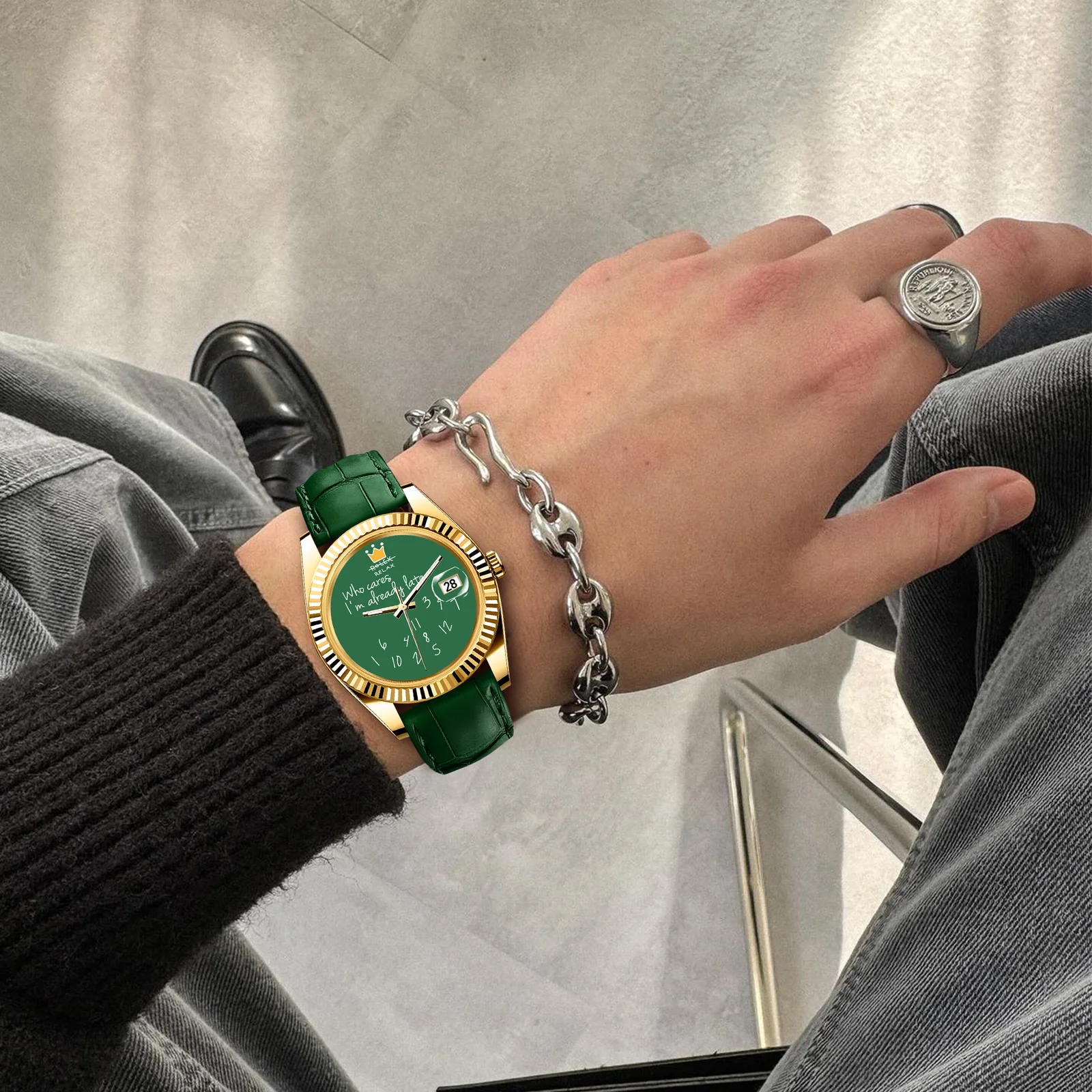 OROLOGIO EONDATE MAXI CLASSIC  40 mm, Umorismo Verde